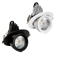 Lampu Tanam LED Spektrum Penuh Gimbal Harga Pabrik 20W-40W COB untuk Pembungaan, Bibit, Rumah Kaca, CRI Tinggi 97