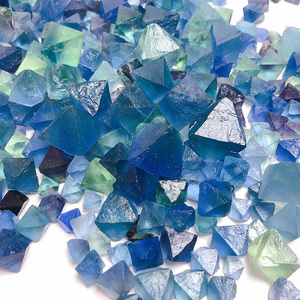 Bluk натуральный высококачественный синий флюоритовый лечебный камень синий флюоритовый необработанный Кристалл октаэдр - Product Image 6
