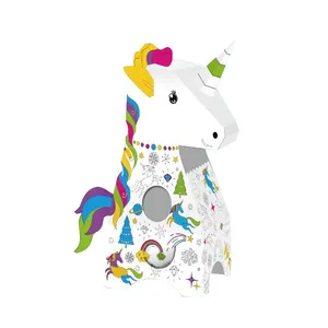 Interactive toys DIY Doodle wearable cardboard doodle unicorn painting kit for kids