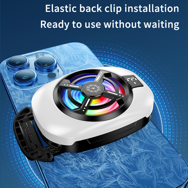 Back Clip Phone Radiator USB Rechargeable Electronics Cooler 15w Low Noise Mobile Game Cooling Supplies for Live Streaming