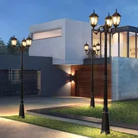Lampadaire LED rétro extérieur étanche en aluminium AC, style européen, 3m, pour villa, jardin domestique, pelouse et rue
