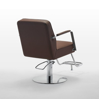 Grande demande pompe hydraulique réglable en hauteur avec repose-pieds marron petit fauteuil de barbier pour salon de coiffure salon de beauté