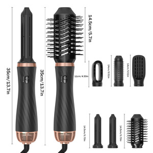 Cepillo de Aire Caliente 6 en 1 de 1200W, Secador de Pelo, Peine Estilizador, Secado Automático, Equipo de Salón, Cepillo de Aire Caliente Giratorio - Product Image 2
