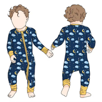 Combinaison de nuit à manches longues pour bébé, personnalisable, imprimée, de haute qualité, vente en gros