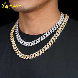 Brillante alta qualità moda Hip Hop 12MM di larghezza 5A CZ catena a maglie cubane ghiacciato fuori collana cubana e bracciale - Product Image 6