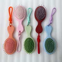 Brosse à cheveux de voyage compacte en nylon, électrique, mini/sèche, pour hommes/femmes, pour la plupart des types de cheveux