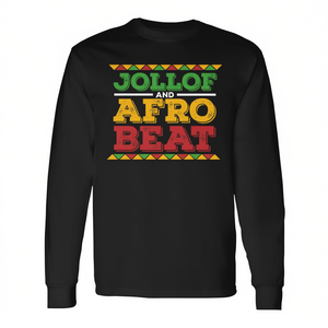 T-shirt a maniche lunghe con stampa Jollof And Afrobeat African Food - Product Image 2