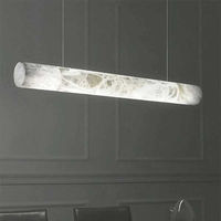 Lámpara Colgante SUMATRA, Elegante Lámpara de Araña para Decoración del Hogar, Atelier Alain Ellouz, Alabastro Cilíndrico
