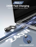 Cable USB-C Personalizado DAJIANG OEM para Llavero - Carga Rápida PD de 240W y Transferencia de Datos de 480Mbps para MacBook, Android Auto y SSDs Externos