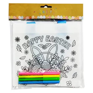 Borsa da colorare in tessuto Non tessuto all'ingrosso per bambini in tessuto di feltro personalizzato artigianale con coniglio caramelle numeri campione gratuito