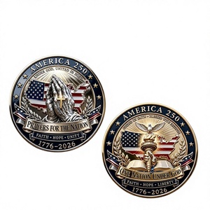 Moneta Commemorativa 250° Anniversario con Mano che Prega <span class=keywords><strong>e</strong></span> Colomba della <span class=keywords><strong>Pace</strong></span>, Medaglia Commemorativa con Rilievo 3D - Product Image 2
