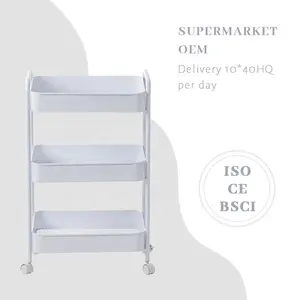 3 Layer Racks Metal Kitchen Cart With Wheels Storage Trolleys For Corner Use Bathroom Rack And Kitchen Trolley
