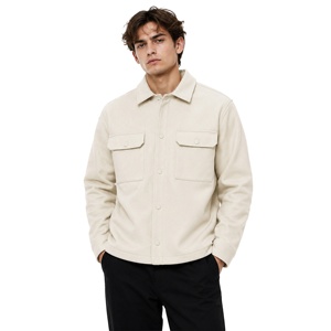 <span class=keywords><strong>Veste</strong></span> décontractée pour homme <span class=keywords><strong>en</strong></span> toile de coton - <span class=keywords><strong>Veste</strong></span> chemise coupe ample, surchemise légère et tendance pour le printemps - Product Image 1