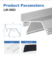 Décoration murale PVC Stretch Tissu Plafond Mur LED Bande Profilé Lumineux pour Plafond Stretch Plafond Aluminium Profilé H Cadres