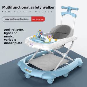 नए 2025 फोल्डेबल प्लास्टिक मल्टीफंक्शनल सेफ्टी लर्निंग बेबी गर्ल वॉकर ने बच्चों की गतिविधि के खिलौने गुलाबी बेबी वॉकर - Product Image 2