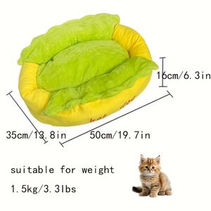 Cama para Mascotas Súper Linda, Cama para Mascotas con Forma de Hamburguesa y Perrito Caliente, Apta para Todas las Estaciones, Desmontable y Fácil de Limpiar - Product Image 6