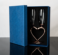 Vente en gros usine – Verres à champagne en forme de cœur populaires 2026, verres de couple de haute valeur, verres de toast de mariage