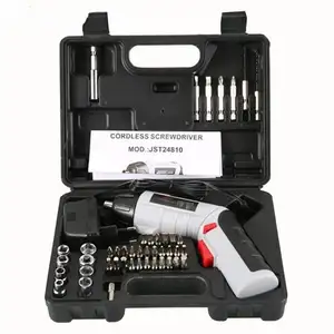 Professional 45 pcs wholesale 4.8V lithium charging drill machine furniture small electric screwdriver tool set