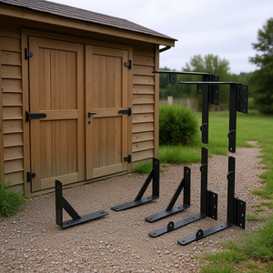 Kit de quincaillerie anti-affaissement pour cadre de portail, 2 ensembles de supports d'angle pour portes de remise, portails de corral, portails d'allée - Product Image 2