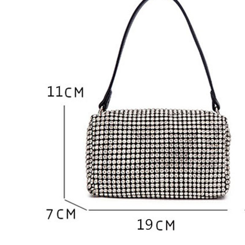 Factory AW diamond bag spring 2022 full diamond bag hand bill of lading shoulder slant cell phone armpit bag
