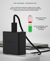 Charger Dinding PD 45W Original dengan Kabel Data 5A Usb c Pengisian Super Cepat 2.0 Tipe C untuk Samsung S25/S24/23 ultra Note20