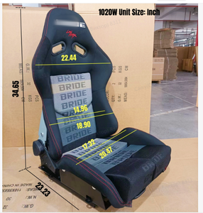 俄罗斯热卖通用一对可倾斜蓝色织物布碳纤维赛车座椅GIAS LowMax带双滑块 - Product Image 6