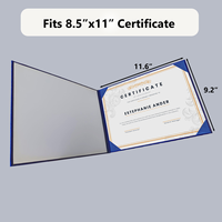 Carpeta de Cuero Repujado Impermeable para Certificado de Graduación, Diseño Moderno para Uniforme Escolar, Premium para Graduación Universitaria