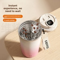 Tasse à mélanger entièrement automatique portable en acier inoxydable 304, tasse de bureau, tasse à café électrique pour lait en poudre, lait de soja, eau