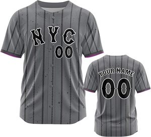 เสื้อเจอร์ซีย์เบสบอลและซอฟต์บอลสั่งทำจากโรงงาน tontons ขายดีเครื่องแบบไซส์ใหญ่พิมพ์ลายโลโก้แบบซับลิเมชัน - Product Image 6