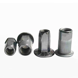 Tuerca remachable hueca hexagonal completa M3/M4/M5 con cubierta deslizante de rosca interna y dientes, inserto galvanizado - Product Image 3