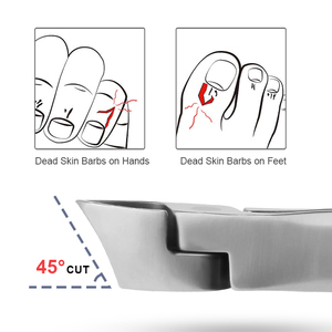 Kit de Cortaúñas de Alta Calidad en Plata, Resistente, con Cuchilla Diagonal Ultra Ancha y Borde Inclinado para <span class=keywords><strong>Uñas</strong></span> Encarnadas y Gruesas - Product Image 3