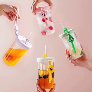 <span class=keywords><strong>Borraccia</strong></span> con Cannuccia per Estrazione a Freddo, Design Coreano in <span class=keywords><strong>Vetro</strong></span> da 500ml, Ecologica, Personalizzabile, Portatile, per Bambini, Ideale per il Ritorno a Scuola - Product Image 6