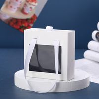 Boîte à bijoux portable mini personnalisée avec logo, petite boîte de rangement carrée de voyage pour bijoux avec fenêtre de visualisation, vente en gros