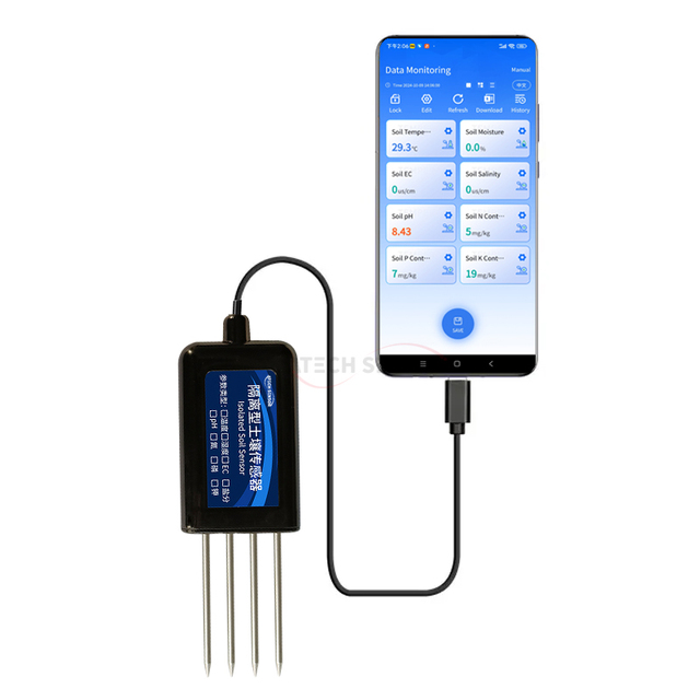 Professional Soil Sensor USB Soil NPK/PH/EC Analyzer Moisture Nutrient Sensor for Agriculture