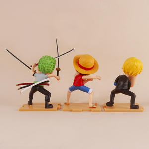 HESPER Lot de 3 figurines Manga - Statues Luffy, Zoro, Sanji - Version Q - Figurines amusantes en PVC - Modèles de jouets et poupées Anime - Product Image 6