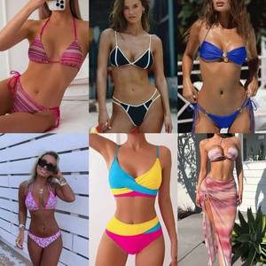 Bikinis bonitos de alta calidad al por mayor, <span class=keywords><strong>Bikini</strong></span> sin entrepierna Moden para mujer, traje de baño <span class=keywords><strong>con</strong></span> diamantes de imitación, traje de baño <span class=keywords><strong>con</strong></span> flecos - Product Image 6