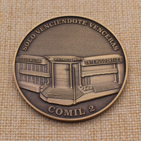 Moneda Conmemorativa de Aleación de Zinc con Logotipo Personalizado, Moneda Antigua de Metal con Esmalte Suave, Moneda de Desafío Dorada Antigua