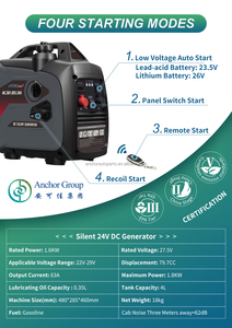 مولد كهربائي محمول صامت يعمل بالبنزين من ACTECmax، بقوة 24 فولت تيار مستمر، مولد طاقة صغير للسيارات ومكيفات الهواء - Product Image 6