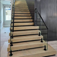 Rampe d'escalier moderne en verre avec tige en aluminium et acier inoxydable pour balustrade carrée sans cadre – Prix des rampes d'escalier en aluminium