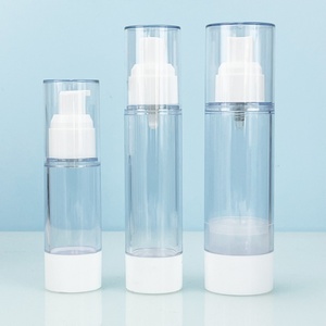 High Quality 15ml-100ml <b>Empty</b> Glass Essential Oil <b>Bottle</b> Silk Screen Printing AS Airless Lotion <b>Bottle</b> With Pump Cap - Product Image 6