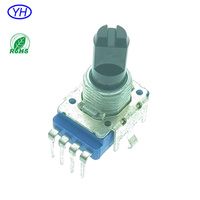 Échantillons gratuits ROHS 4 broches 11MM RK11K RV11 4 broches linéaire b1k b10k 50k 100k potentiomètre rotatif à film de carbone avec détente