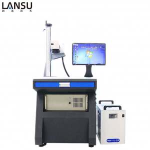 Machine de marquage laser à fibre de bureau LANSU 3W 5W, facile à utiliser, pour verre, plastique, PVC, carte PCB, code de date, vision CCD, refroidissement par eau - Product Image 2