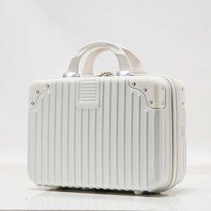 Carry <strong>Luggage</strong> 14 Inches Modern <strong>Light</strong> <strong>Weight</strong> Makeup Case Suitcase Custom Print Logo ABS Material Waterproof Zipper Closure Unisex - Product Image 4