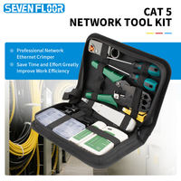 Kit d'outils réseau professionnel RJ45 RJ12 RJ11, testeur de câbles LAN, pince à sertir, dénudeur, pièces de télécommunications pour le réseau