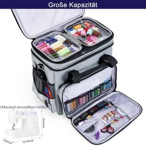 Free Sample Big Size Rolling <b>Sewing</b> <b>Machine</b> <b>Bag</b>, Heavy Duty Rolling <b>Sewing</b> <b>Machine</b> Tote, Fits Most <b>Machines</b> with More Space - Product Image 5