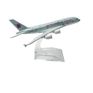 Bán buôn 16cm Hợp kim Diecast Máy bay mô hình A380 QATAR AIRWAYS Máy bay mô hình máy bay máy bay đồ chơi trẻ em Quà tặng