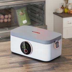 Boîte à lunch portable sans fil à chauffage rapide, conteneur alimentaire rechargeable en acier inoxydable, alimentation USB/électrique – Ventes Flash - Product Image 1