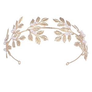 Ultima novità da sposa accessori per capelli con foglia di baruquet oro gioielli decorazione bracciale orecchini da braccio anelli gioielli set per matrimonio - Product Image 6