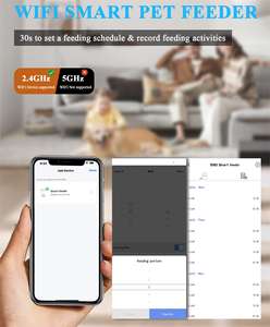Honey Guaridan Wifi App Control Video Dispensador de alimentos Alimentador automático para mascotas 2 Gatos Perro Alimentador inteligente para mascotas con fuente de alimentación dual - Product Image 2