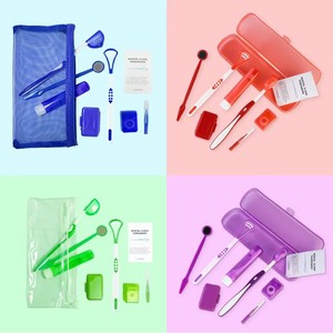 Set ortodontico per l'igiene orale di otto pezzi di spazzolatura filo interdentale specchio orale clinica dentale regalo - Product Image 2
